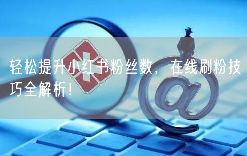 轻松提升小红书粉丝数，在线刷粉技巧全解析！