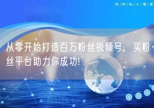 从零开始打造百万粉丝视频号，买粉丝平台助力你成功!