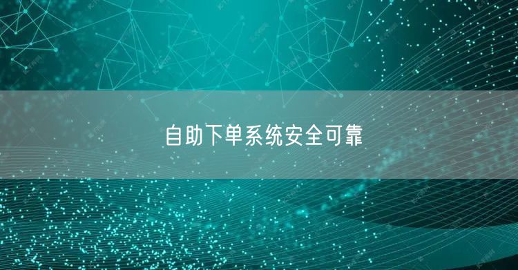 自助下单系统安全可靠