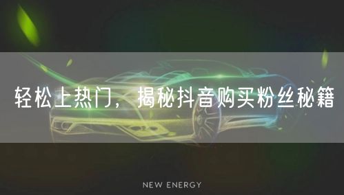 轻松上热门，揭秘抖音购买粉丝秘籍