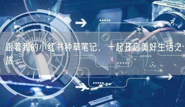 跟着我的小红书种草笔记，一起开启美好生活之旅。