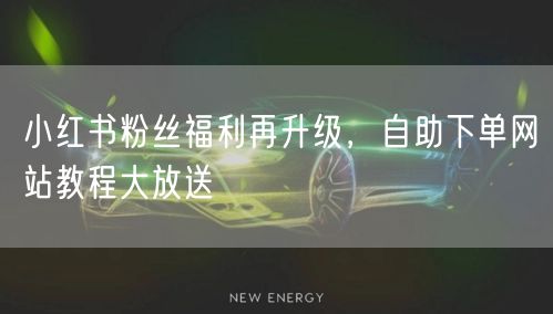 小红书粉丝福利再升级，自助下单网站教程大放送