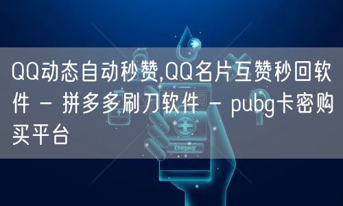 QQ动态自动秒赞,QQ名片互赞秒回软件 - 拼多多刷刀软件 - pubg卡密购买